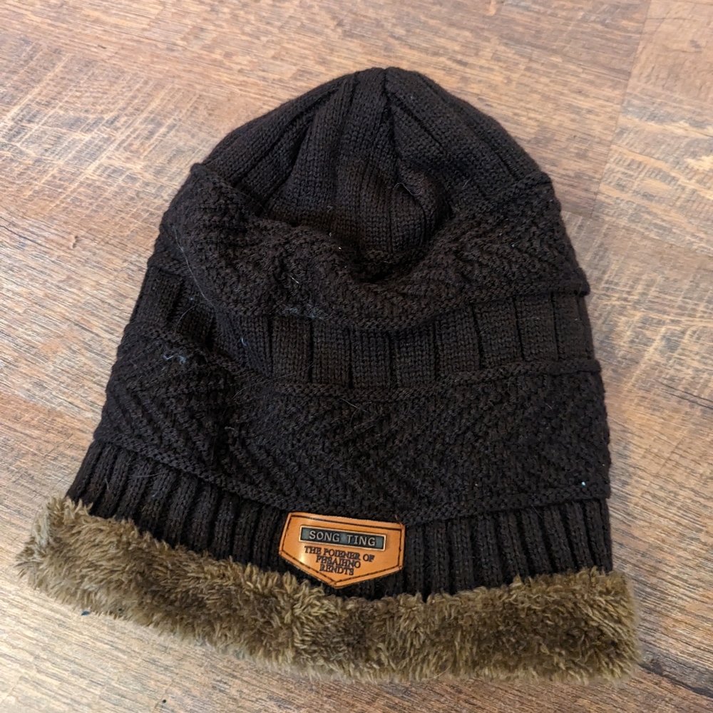 Brown Knit Beanie